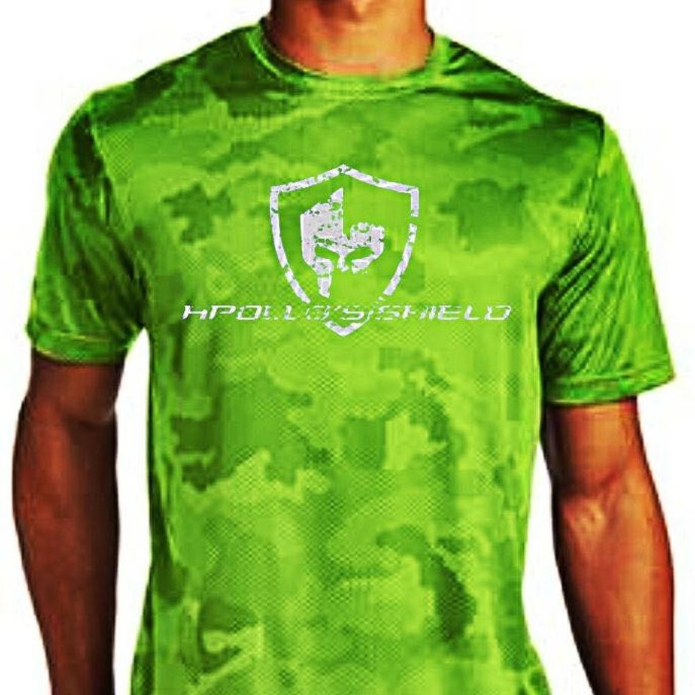 Performance Tee, Short Sleeve, Lime Green Camo NEW